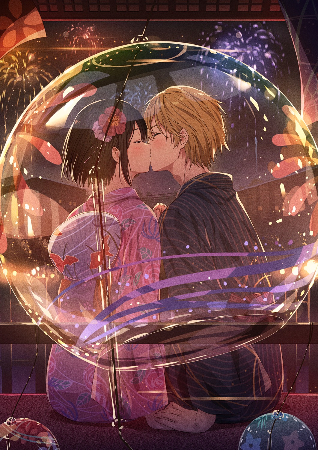 Хиротака и Наруми поцелуй